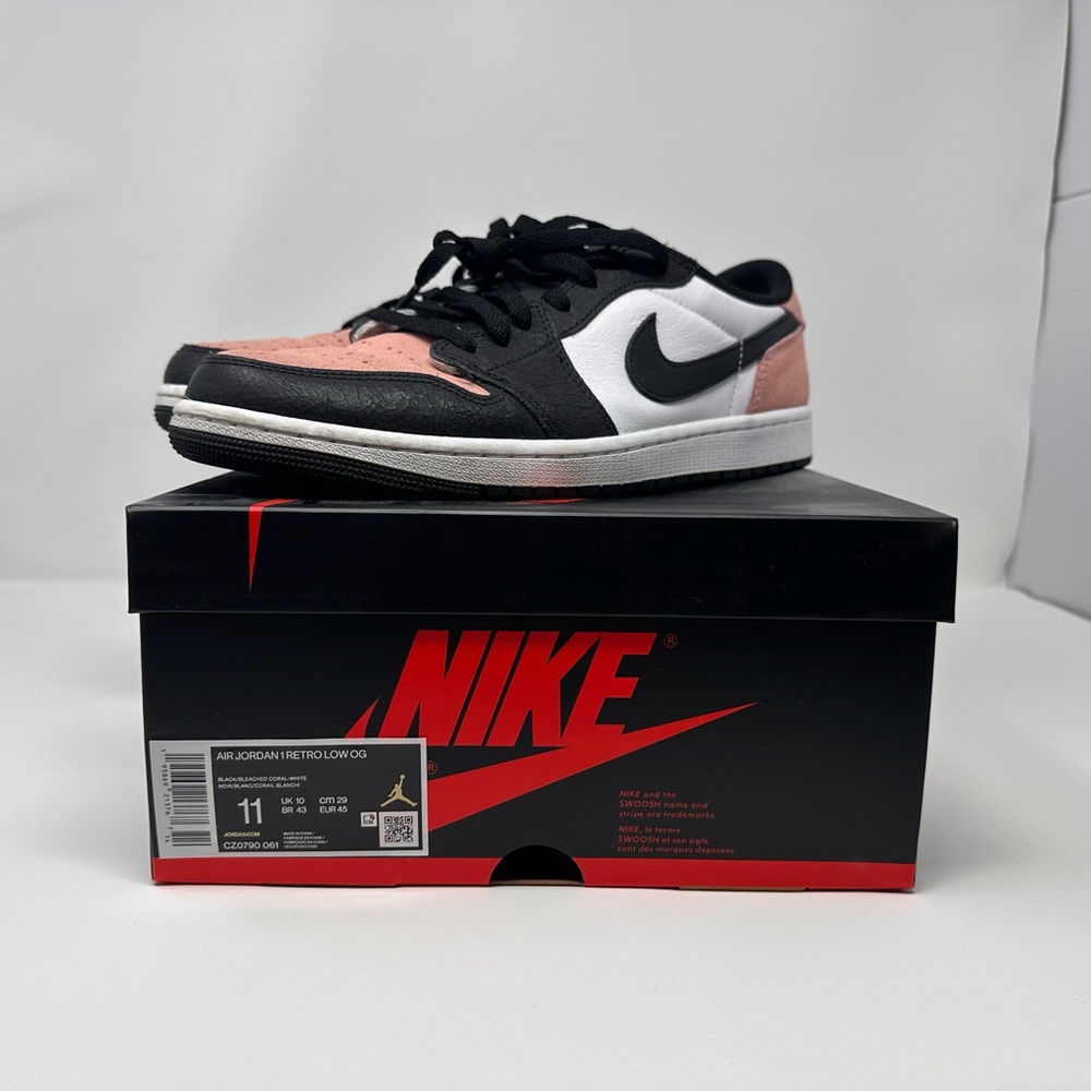 Air Jordan Retro 1 Low OG Bleached Coral Men’s 11 Women’s 12.5